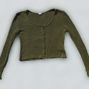 Garage Henly olive long sleeve Tee size L